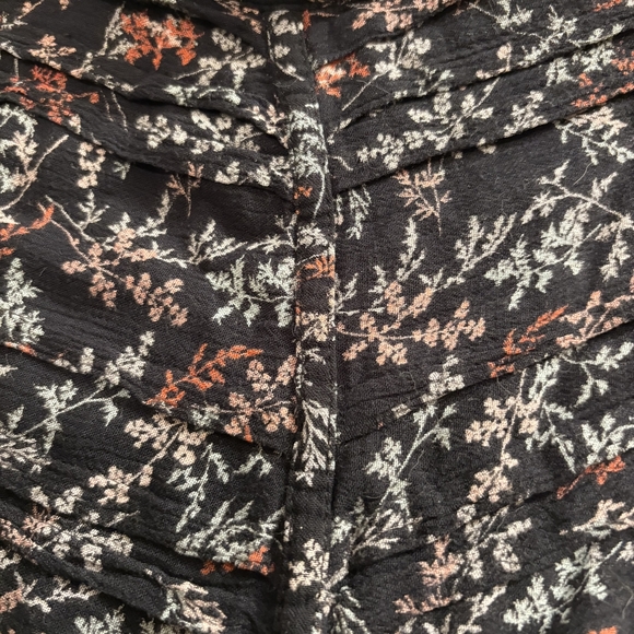 NWOT Anthropologie Maeve Bainbridge Buttondown Blk Floral Blouse Women’s Size 10 - Picture 7 of 14